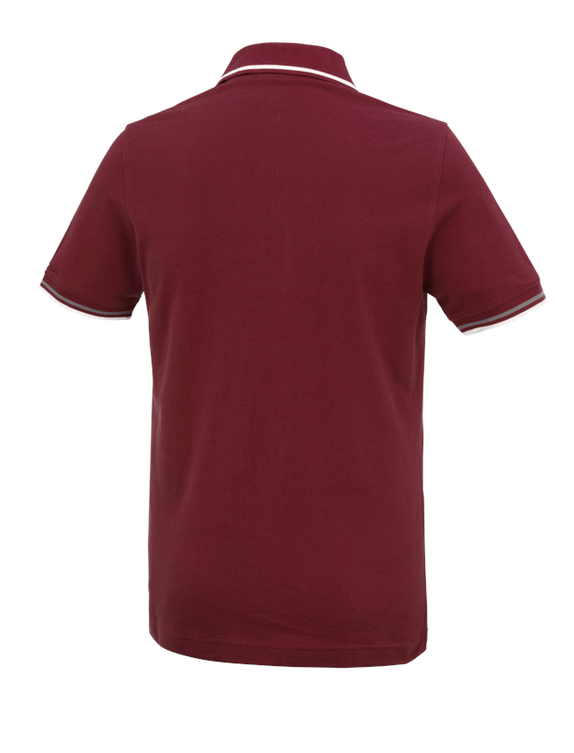 Trička, svetry & košile: e.s. Polo-Tričko cotton Deluxe Colour + bordó/hliník 1