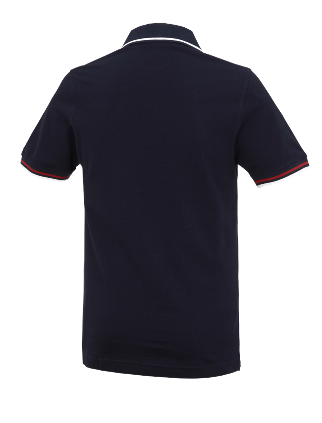 Trička, svetry & košile: e.s. Polo-Tričko cotton Deluxe Colour + tmavomodrá/červená 3