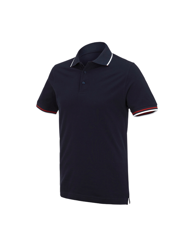 Trička, svetry & košile: e.s. Polo-Tričko cotton Deluxe Colour + tmavomodrá/červená 2