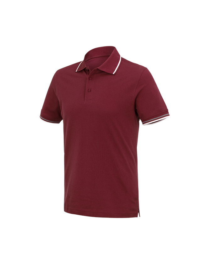 Trička, svetry & košile: e.s. Polo-Tričko cotton Deluxe Colour + bordó/hliník