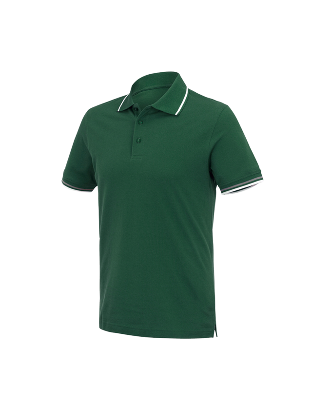 Zahradní / Lesnictví a Zemědělství: e.s. Polo-Tričko cotton Deluxe Colour + zelená/hliník