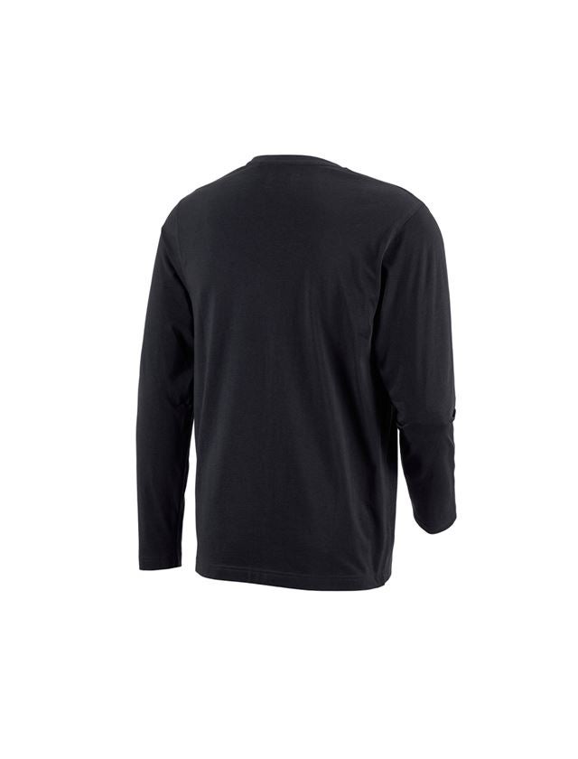 Trička, svetry & košile: e.s. triko s dlouhým rukávem cotton + černá 1