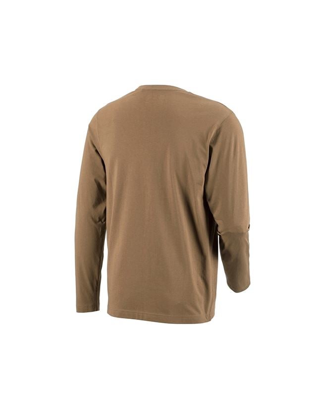 Trička, svetry & košile: e.s. triko s dlouhým rukávem cotton + khaki 1