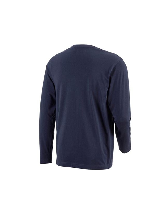 Trička, svetry & košile: e.s. triko s dlouhým rukávem cotton + tmavomodrá 3