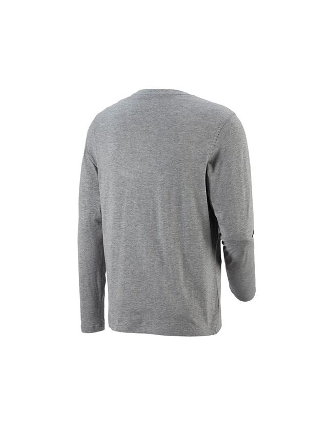 Trička, svetry & košile: e.s. triko s dlouhým rukávem cotton + šedý melír 2