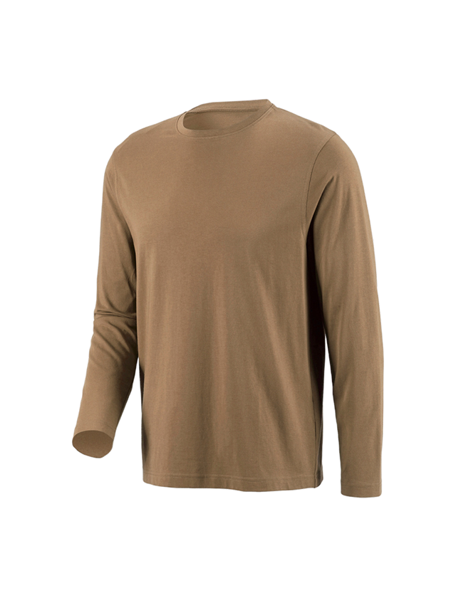 Trička, svetry & košile: e.s. triko s dlouhým rukávem cotton + khaki