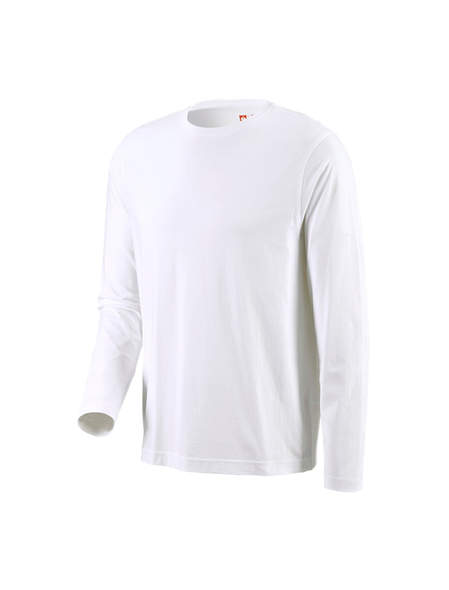 Trička, svetry & košile: e.s. triko s dlouhým rukávem cotton + bílá