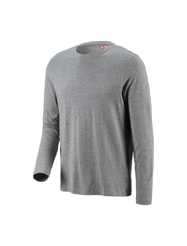 Trička, svetry & košile: e.s. triko s dlouhým rukávem cotton + šedý melír 1