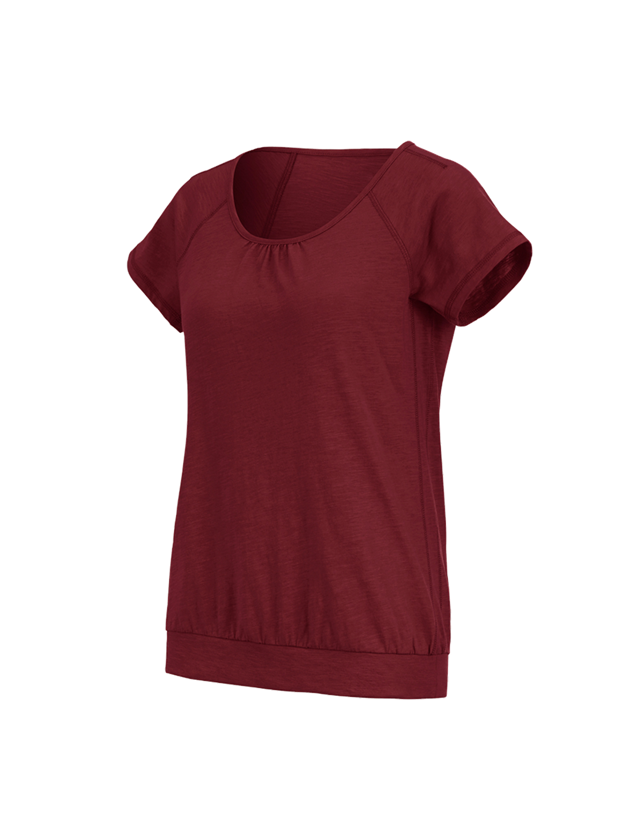Trička | Svetry | Košile: e.s. Tričko cotton slub, dámské + rubínová