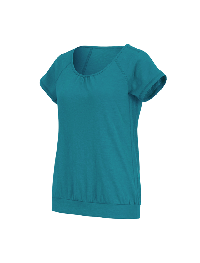 Trička | Svetry | Košile: e.s. Tričko cotton slub, dámské + oceán