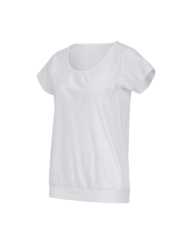 Trička | Svetry | Košile: e.s. Tričko cotton slub, dámské + bílá