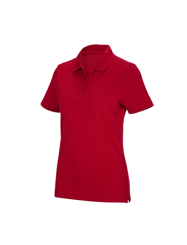 Témata: e.s. Funkční polo tričko poly cotton, dámské + ohnivě červená