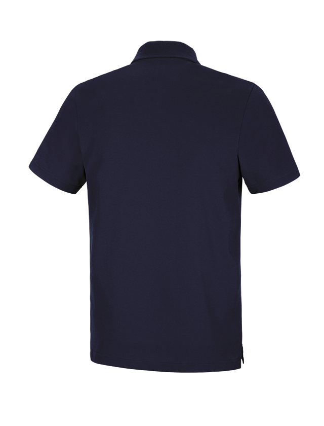 Trička, svetry & košile: e.s. Funkční polo tričko poly cotton + tmavomodrá 1