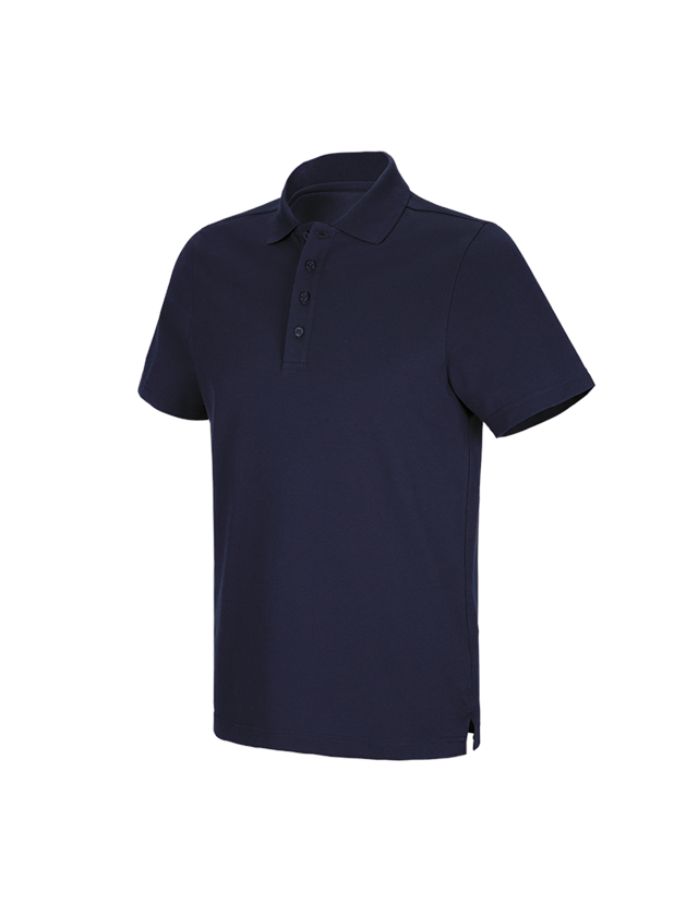 Trička, svetry & košile: e.s. Funkční polo tričko poly cotton + tmavomodrá