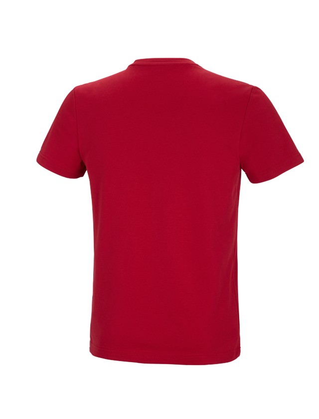 Trička, svetry & košile: e.s. Funkční tričko poly cotton + ohnivě červená 1