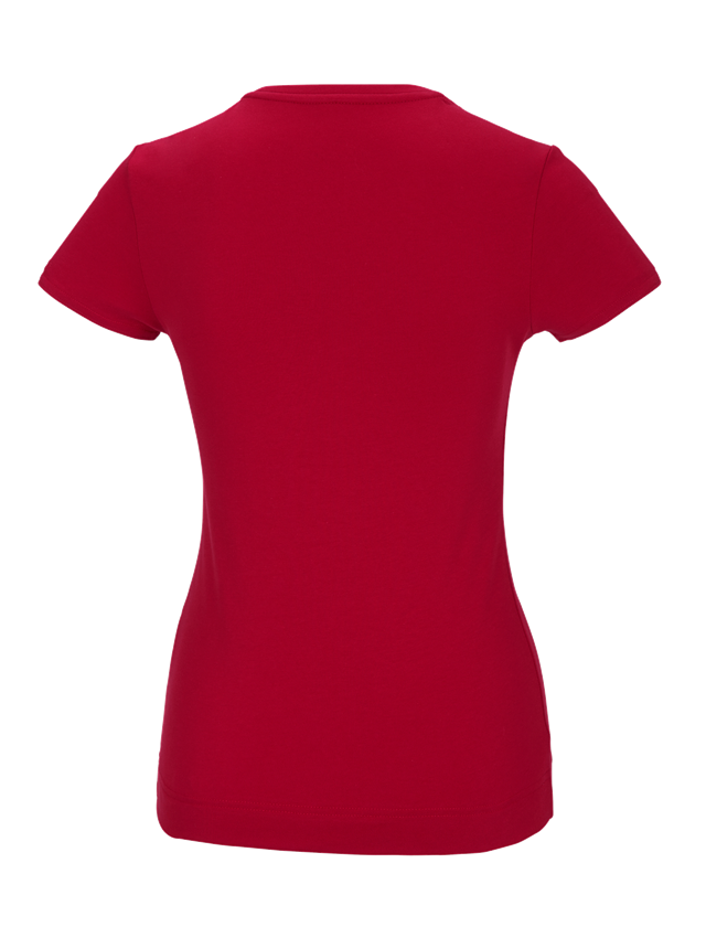Témata: e.s. Funkční tričko poly cotton, dámské + ohnivě červená 1