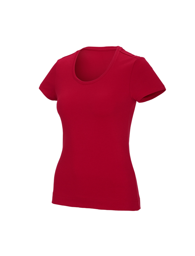 Témata: e.s. Funkční tričko poly cotton, dámské + ohnivě červená