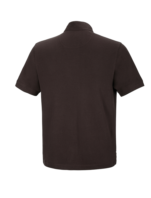 Trička, svetry & košile: e.s. Polo tričko cotton Mandarin + kaštan 1