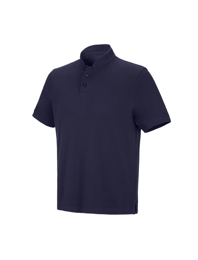 Trička, svetry & košile: e.s. Polo tričko cotton Mandarin + tmavomodrá