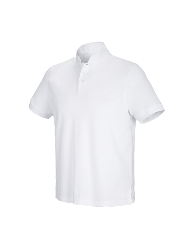Trička, svetry & košile: e.s. Polo tričko cotton Mandarin + bílá 2