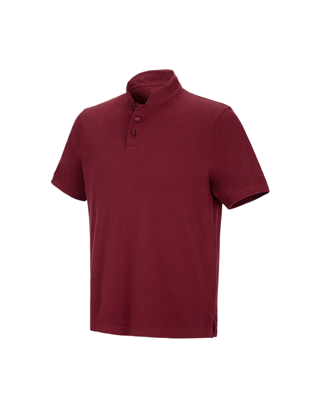 Trička, svetry & košile: e.s. Polo tričko cotton Mandarin + rubínová