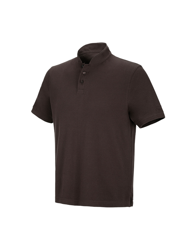Trička, svetry & košile: e.s. Polo tričko cotton Mandarin + kaštan