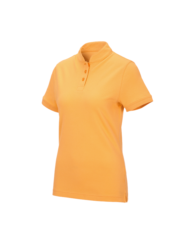 Témata: e.s. Polo tričko cotton Mandarin, dámské + světle oranžová