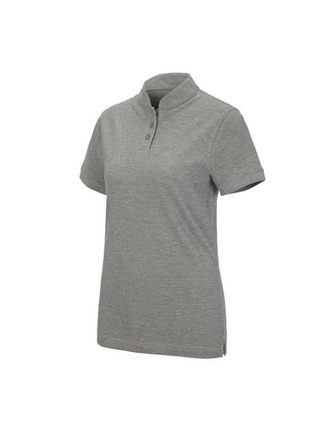 Trička | Svetry | Košile: e.s. Polo tričko cotton Mandarin, dámské + šedý melír