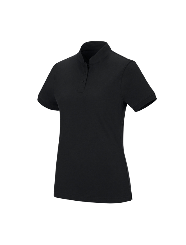 Trička | Svetry | Košile: e.s. Polo tričko cotton Mandarin, dámské + černá