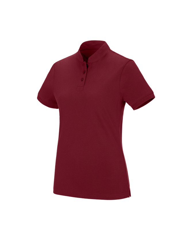 Trička | Svetry | Košile: e.s. Polo tričko cotton Mandarin, dámské + rubín