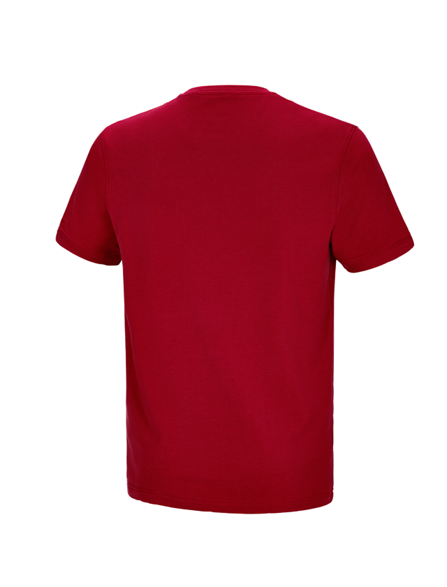 Témata: e.s. Tričko cotton stretch Pocket + ohnivě červená 1