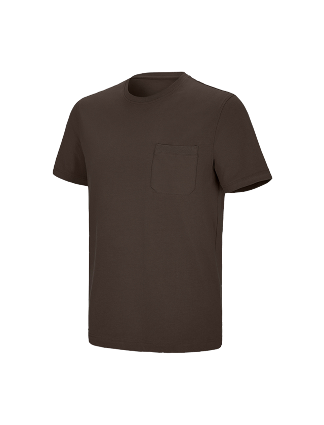 Trička, svetry & košile: e.s. Tričko cotton stretch Pocket + kaštan 2