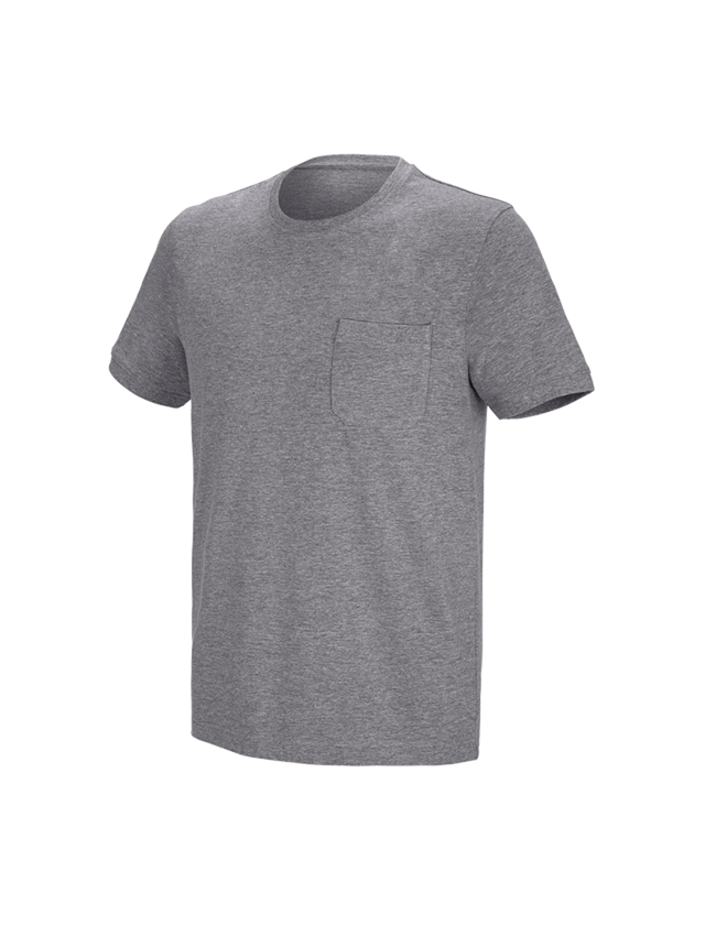 Trička, svetry & košile: e.s. Tričko cotton stretch Pocket + šedý melír