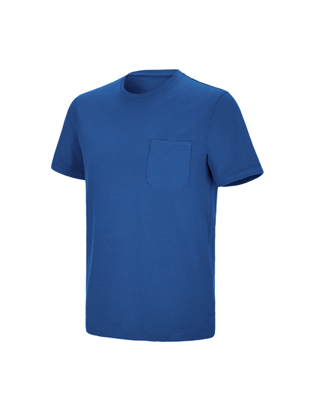 Témata: e.s. Tričko cotton stretch Pocket + enciánově modrá 2