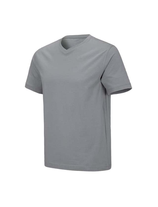 Trička, svetry & košile: e.s. Tričko cotton stretch V-Neck + platinová 2