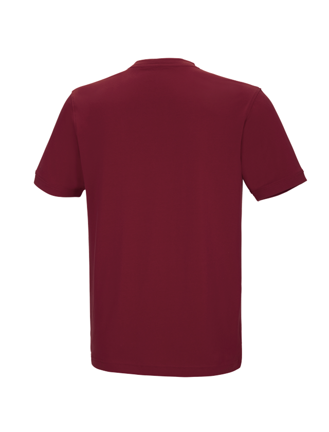 Trička, svetry & košile: e.s. Tričko cotton stretch V-Neck + bordó 1