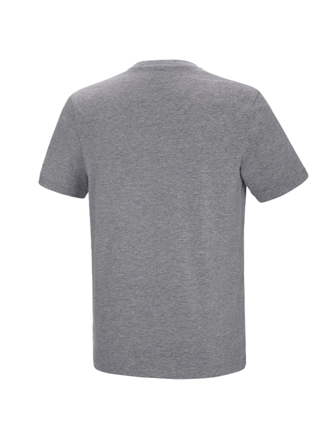 Trička, svetry & košile: e.s. Tričko cotton stretch V-Neck + šedý melír 3