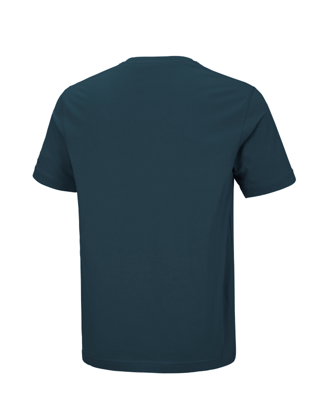 Trička, svetry & košile: e.s. Tričko cotton stretch V-Neck + mořská modrá 1