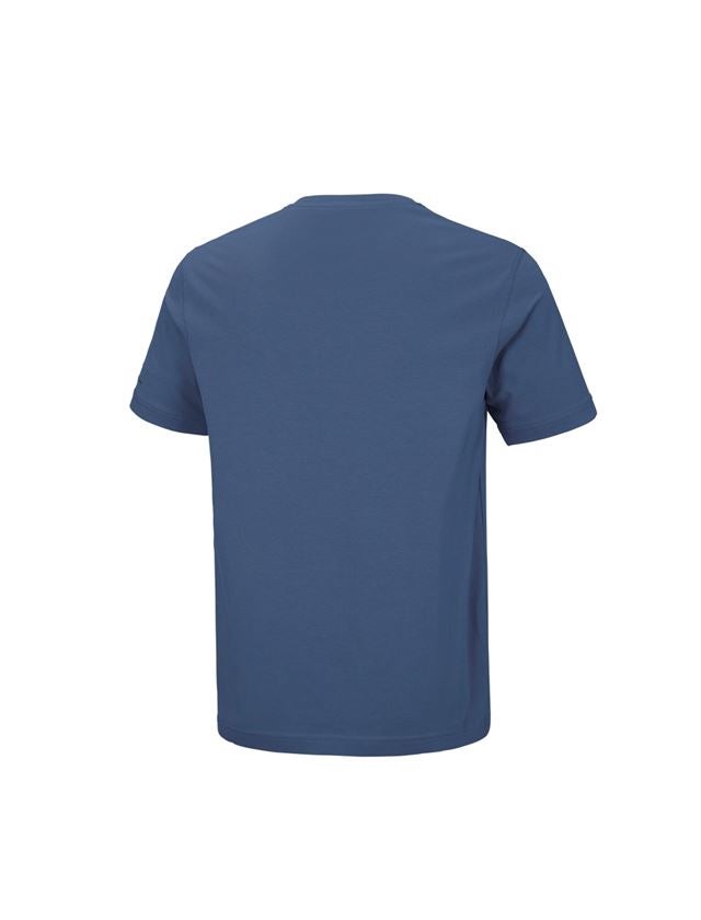 Trička, svetry & košile: e.s. Tričko cotton stretch V-Neck + kobalt 1