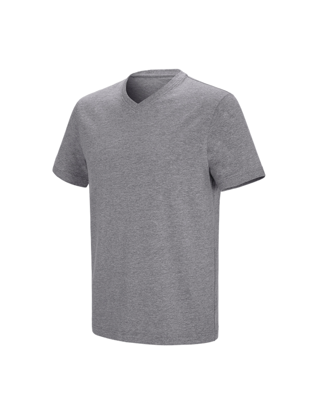Trička, svetry & košile: e.s. Tričko cotton stretch V-Neck + šedý melír 2