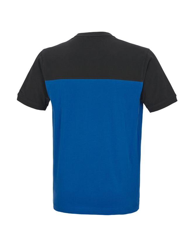 Trička, svetry & košile: e.s. Tričko cotton stretch bicolor + enciánově modrá/grafit 2