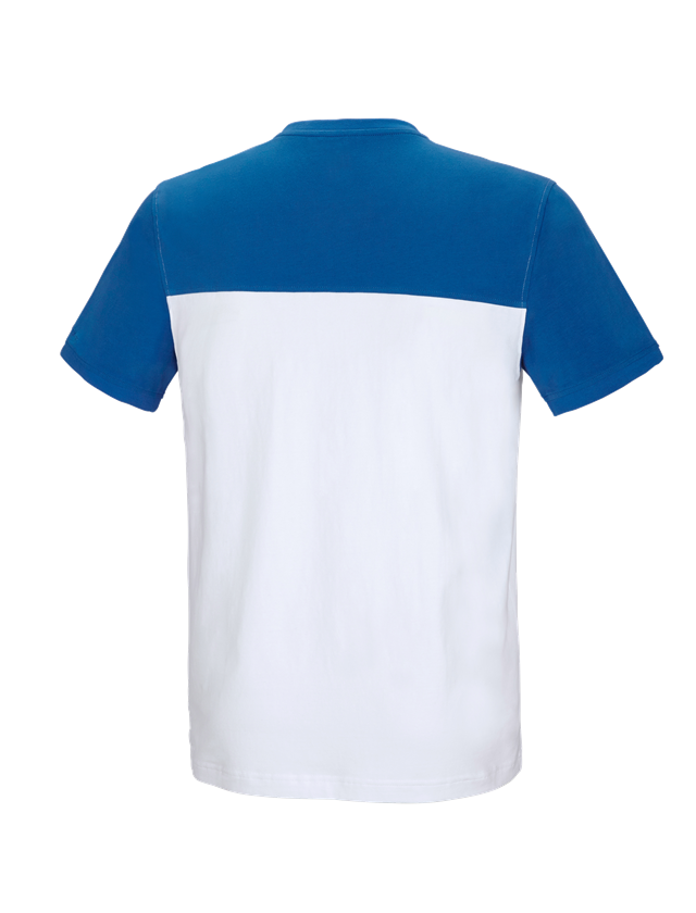 Zahradní / Lesnictví a Zemědělství: e.s. Tričko cotton stretch bicolor + bílá/enciánově modrá 3