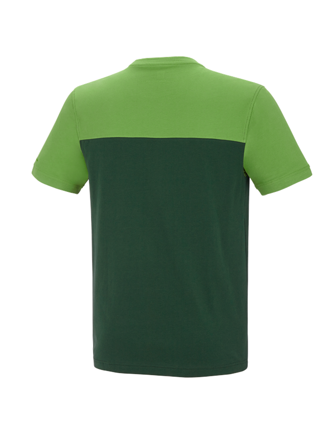 Zahradní / Lesnictví a Zemědělství: e.s. Tričko cotton stretch bicolor + zelená/mořská zelená 3