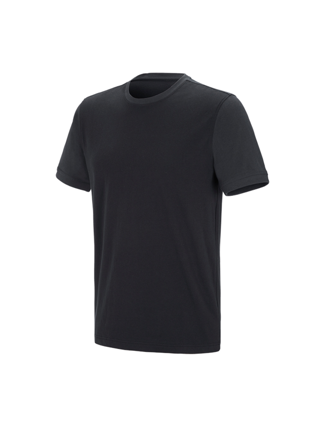 Trička, svetry & košile: e.s. Tričko cotton stretch bicolor + černá/grafit 2