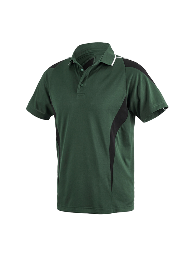 Trička, svetry & košile: e.s. Funkční Polo-Tričko poly Silverfresh + zelená/černá 2