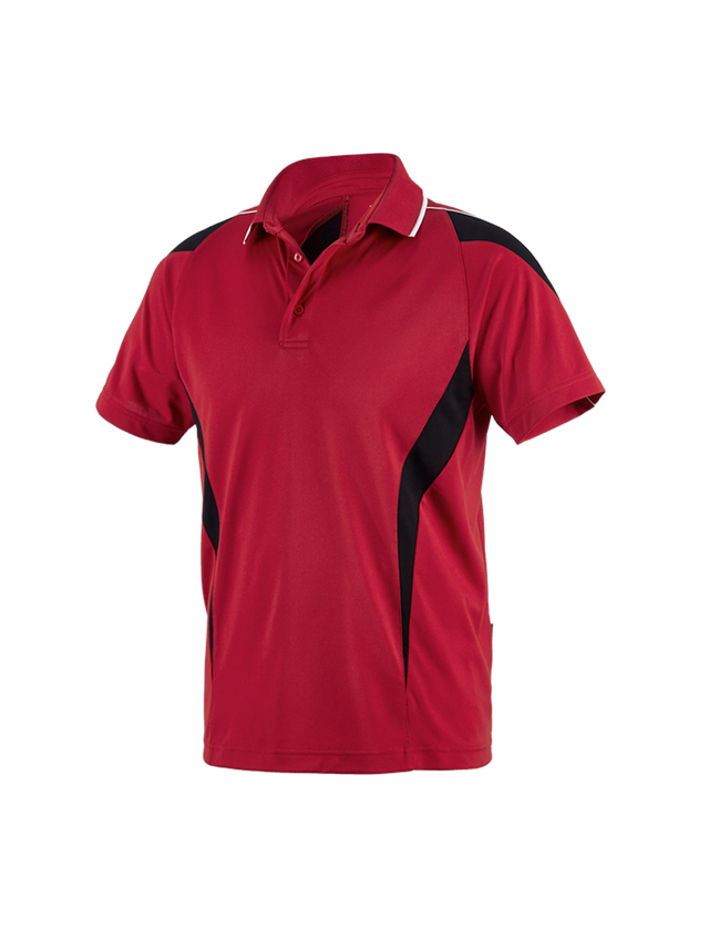 Trička, svetry & košile: e.s. Funkční Polo-Tričko poly Silverfresh + červená/černá 2