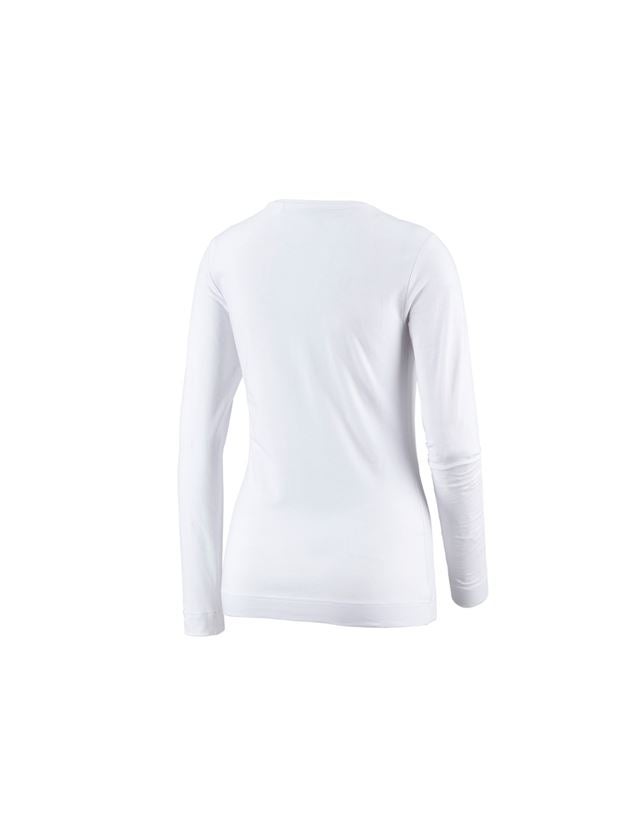 Trička | Svetry | Košile: e.s. triko s dlouhým rukávem cotton stretch,dámské + bílá 1