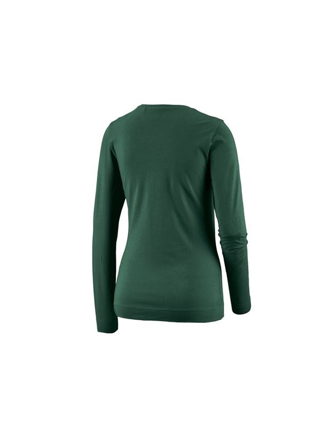 Trička | Svetry | Košile: e.s. triko s dlouhým rukávem cotton stretch,dámské + zelená 1