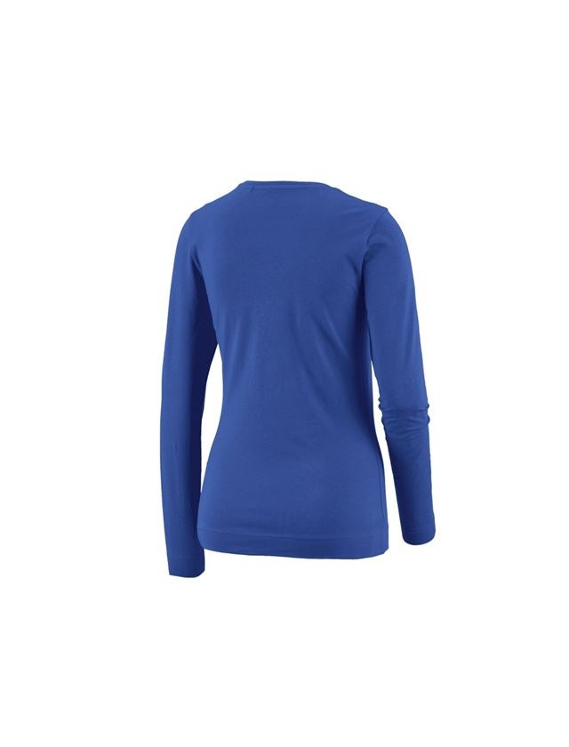 Trička | Svetry | Košile: e.s. triko s dlouhým rukávem cotton stretch,dámské + modrá chrpa 1
