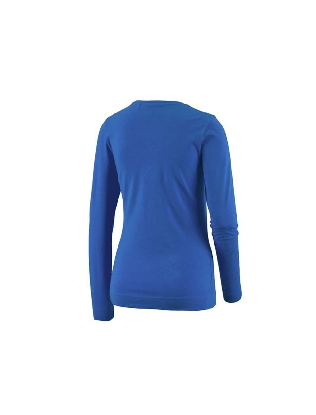 Trička | Svetry | Košile: e.s. triko s dlouhým rukávem cotton stretch,dámské + enciánově modrá 3